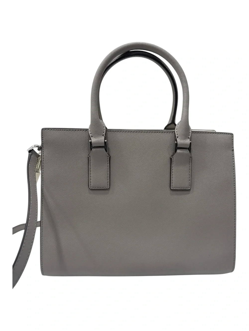 kate spade Gray and Light Gray Colorblock Leather Satchel